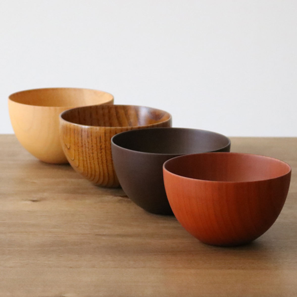 ナチュラルボウル 木製 250ml S 木目 ボウル 漆 天然木 食器 同色6個