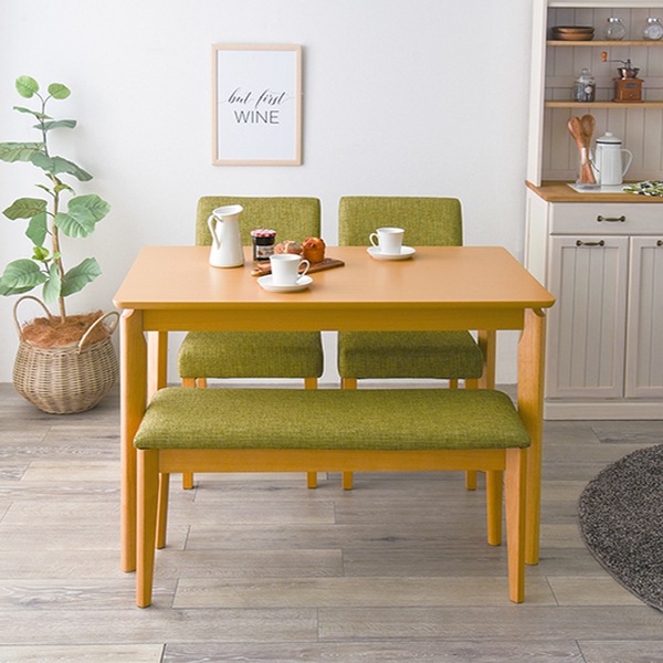 ダイニングセット 4点セット 幅110cm ナチュラル テーブル チェア2脚