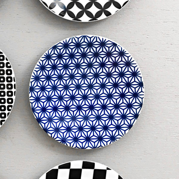 プレート 10cm 豆皿 麻の葉 ロクサン 63 mamezara 磁器 皿 食器 和食器