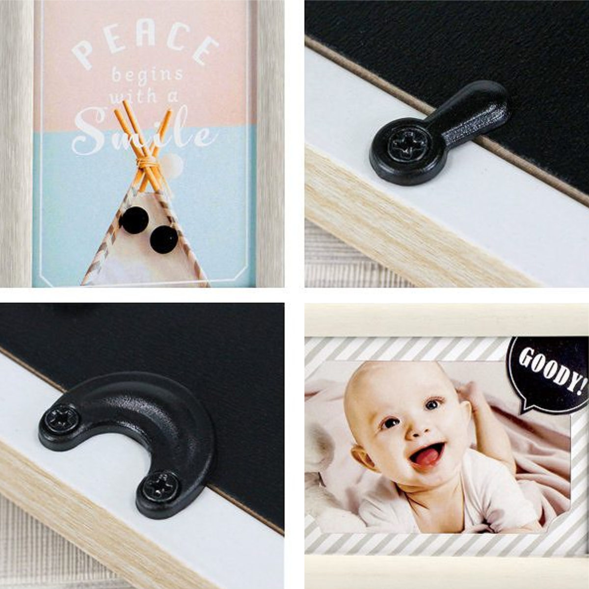 キシマ（KISHIMA） フォトフレーム 多面 4枚 L判 壁掛け 卓上 写真立て