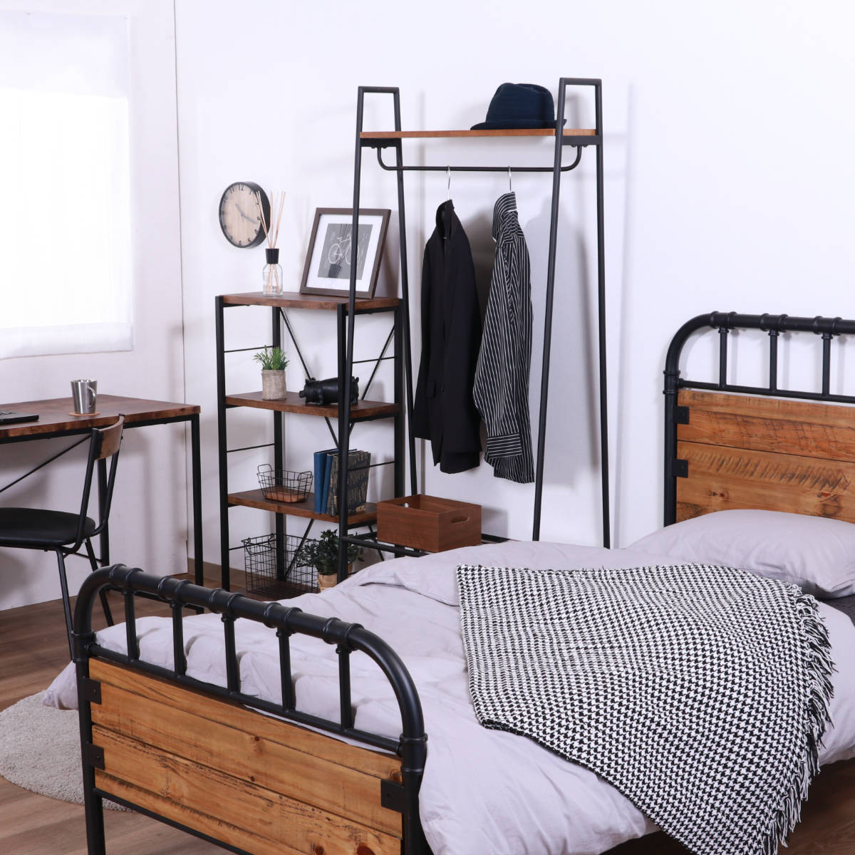 不二貿易（Fuji Boeki） ハンガーラック 幅80cm スチール製