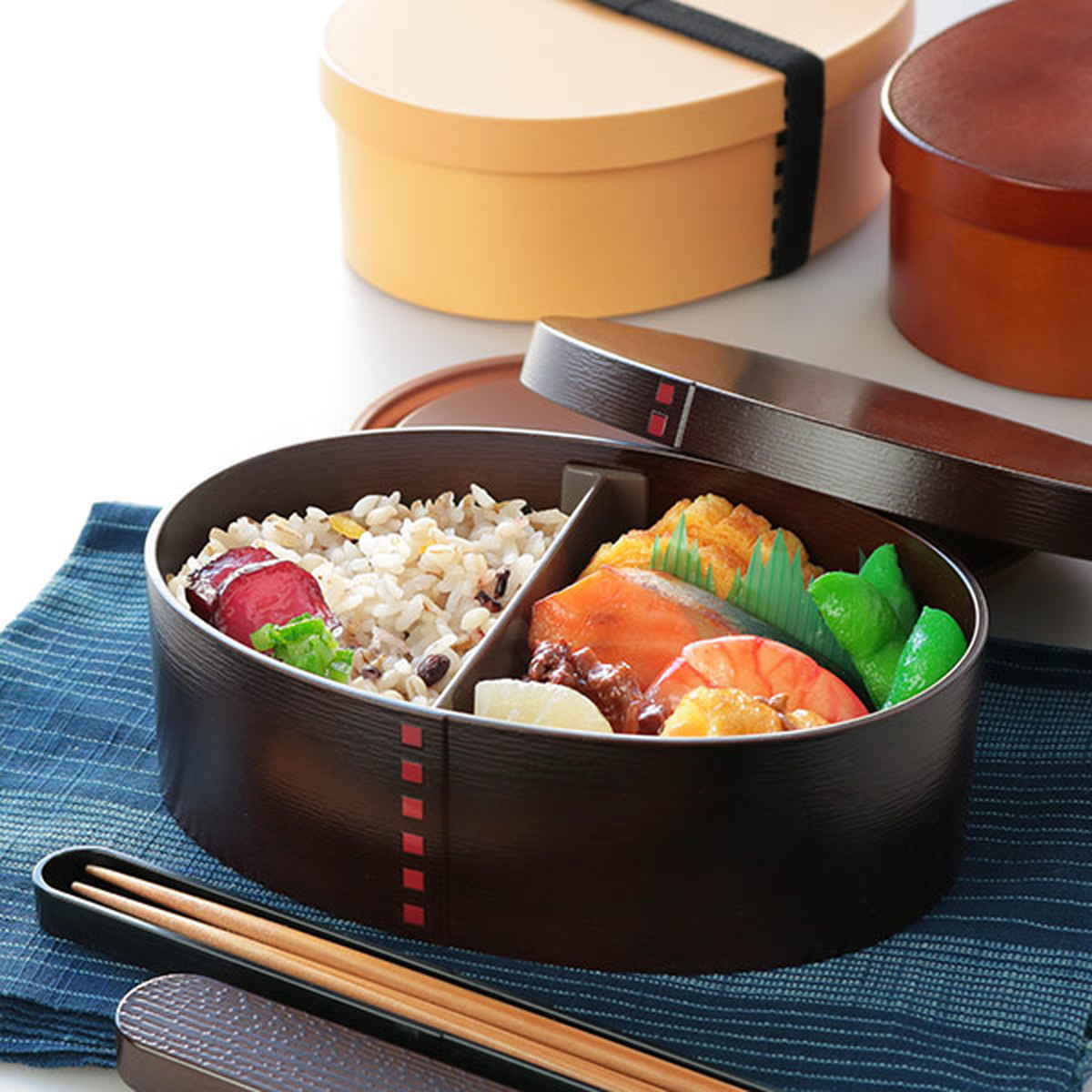 HAKOYA 特典付き 弁当箱 曲げわっぱ 800ml 1段 大 （ お弁当箱 ランチ