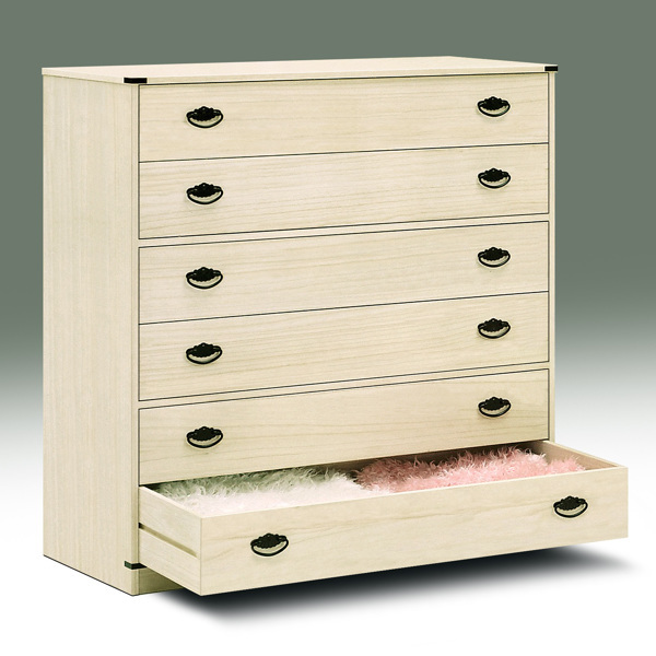 マーゼルン 総桐 着物タンス 6段 桐たんす ロウ引き仕上 日本製 幅