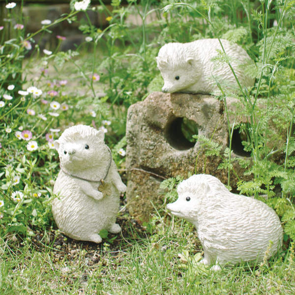 キシマ（KISHIMA） ガーデンオーナメント 置物 ハリネズミ 3匹セット