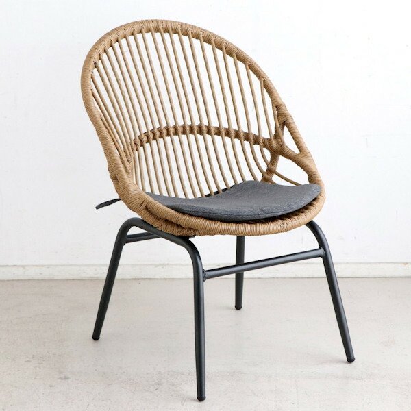 東馬（Tohma） チェア 座面高43cm ラタン風 籐家具風 オーバルチェア