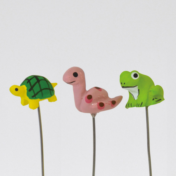 ガーデンピック ミニピック カメ ヘビ カエル 3種セット （ ピック