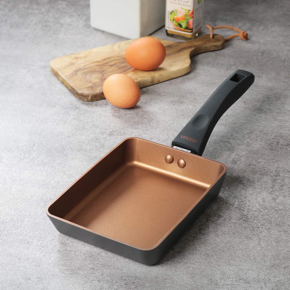 パール金属 玉子焼き器 13cm×18cm IH対応 VISIONS GOLD Coating 卵焼き