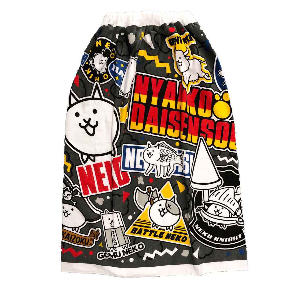 巻きタオル にゃんこ大戦争 80×120cm （ タオル プール ラップタオル