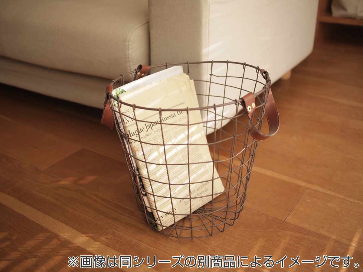 アイアンバスケット マテリア スクエア 小 （ バスケット かご 幅28