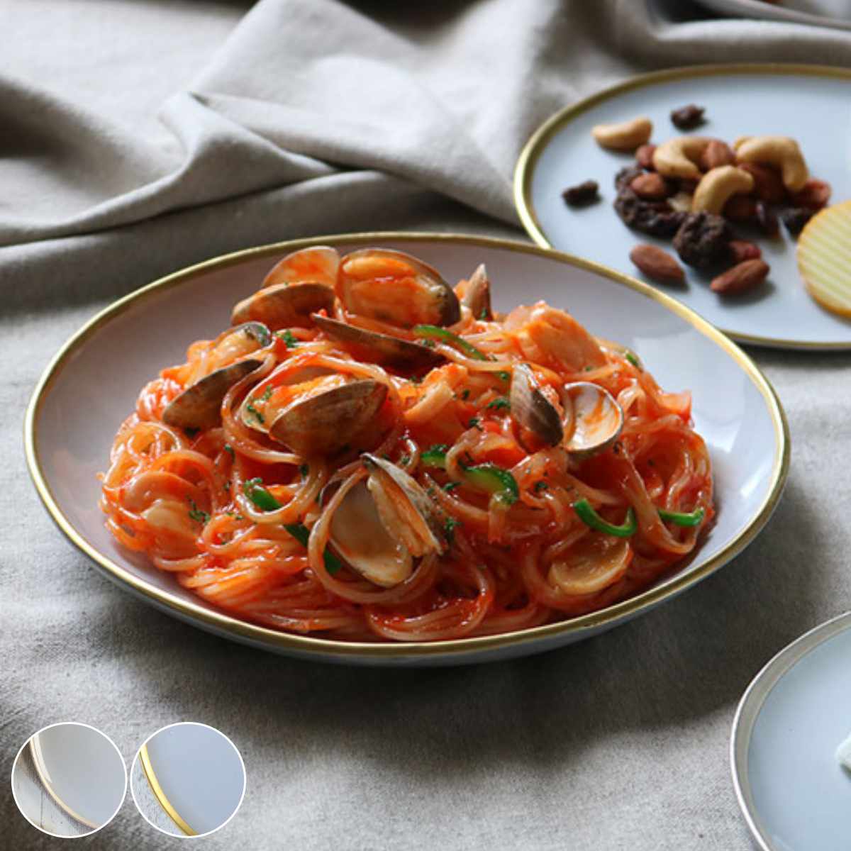 カレー＆パスタ皿 21cm スリール Sourire 笠間焼 皿 食器 洋食器 陶器