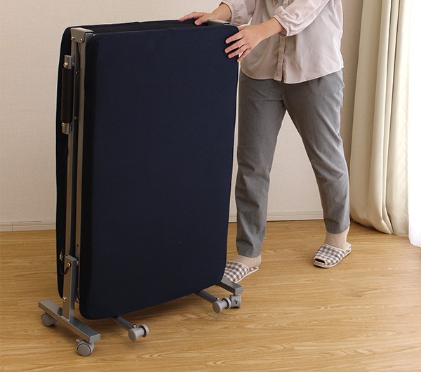 折りたたみベッド セミシングル スチールフレーム 幅65cm （ ベッド