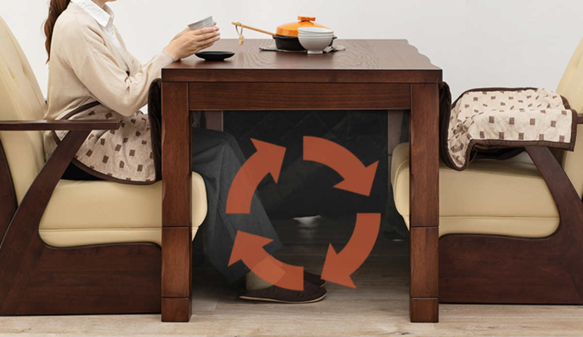 HAGiHARA（萩原） ダイニングこたつ6点セット こたつ テーブル 幅135cm