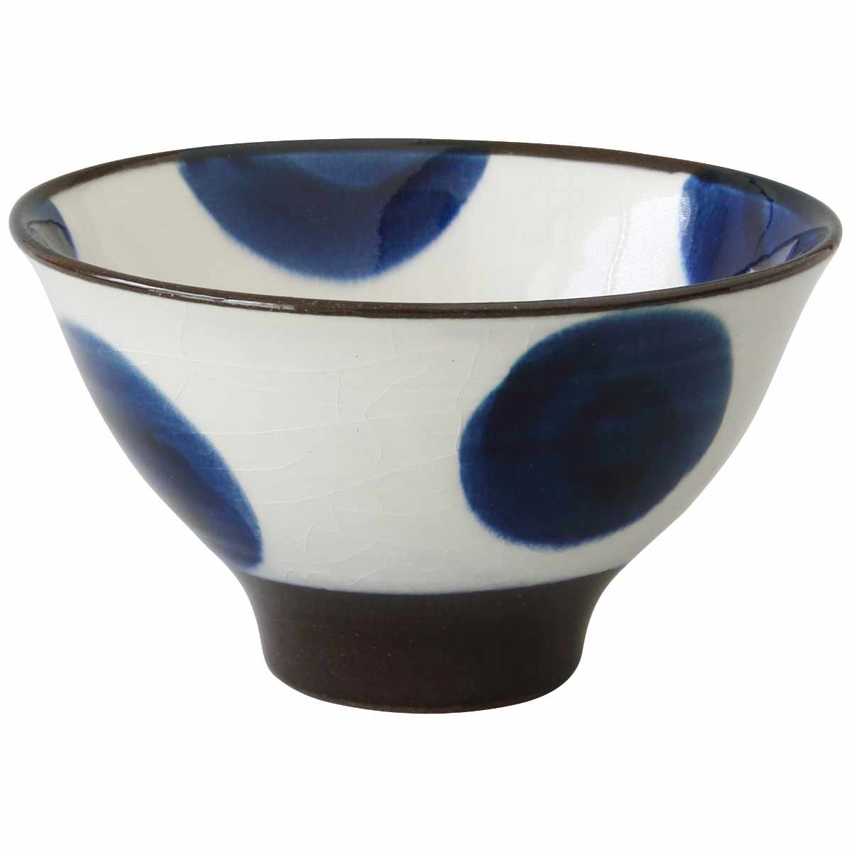 飯碗 12.5cm ぼかし 藍花 陶器 波佐見焼 （ 食洗機対応 電子レンジ対応