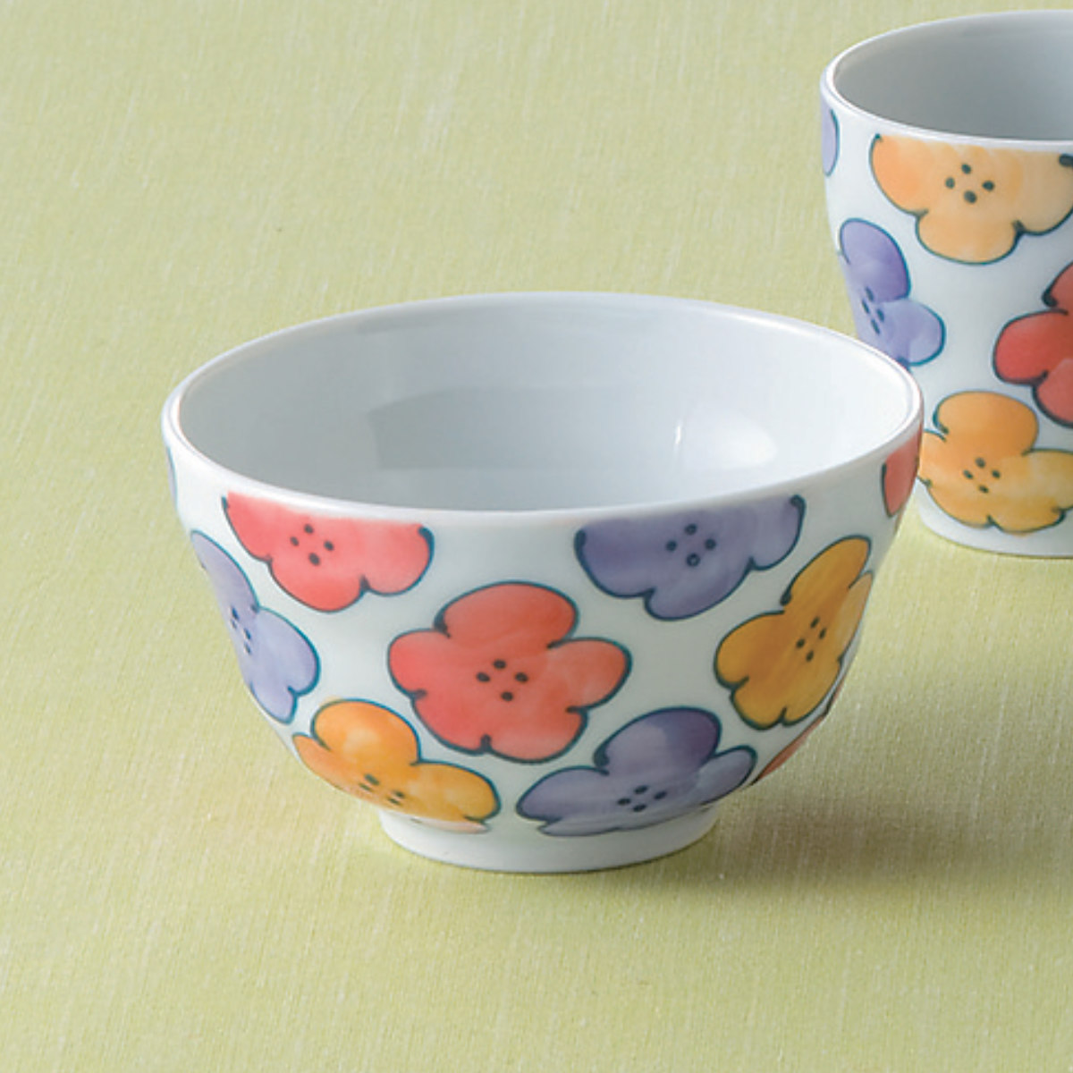 藍花 飯碗 花柄 磁器 波佐見焼 （ 食洗機対応 電子レンジ対応 茶碗 お