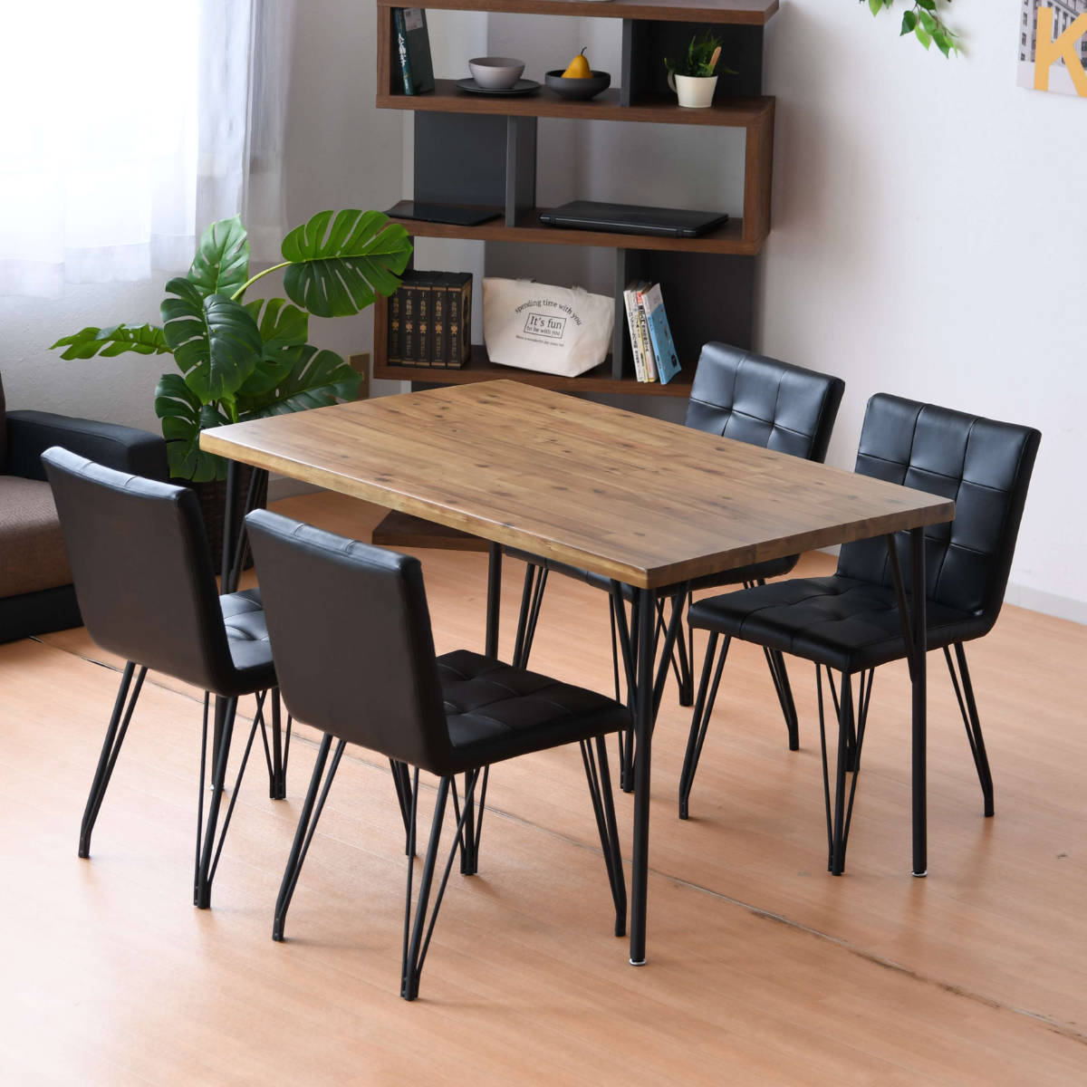 ダイニングテーブル 幅120cm アカシア無垢 ポッパー （ 4人掛け 食卓