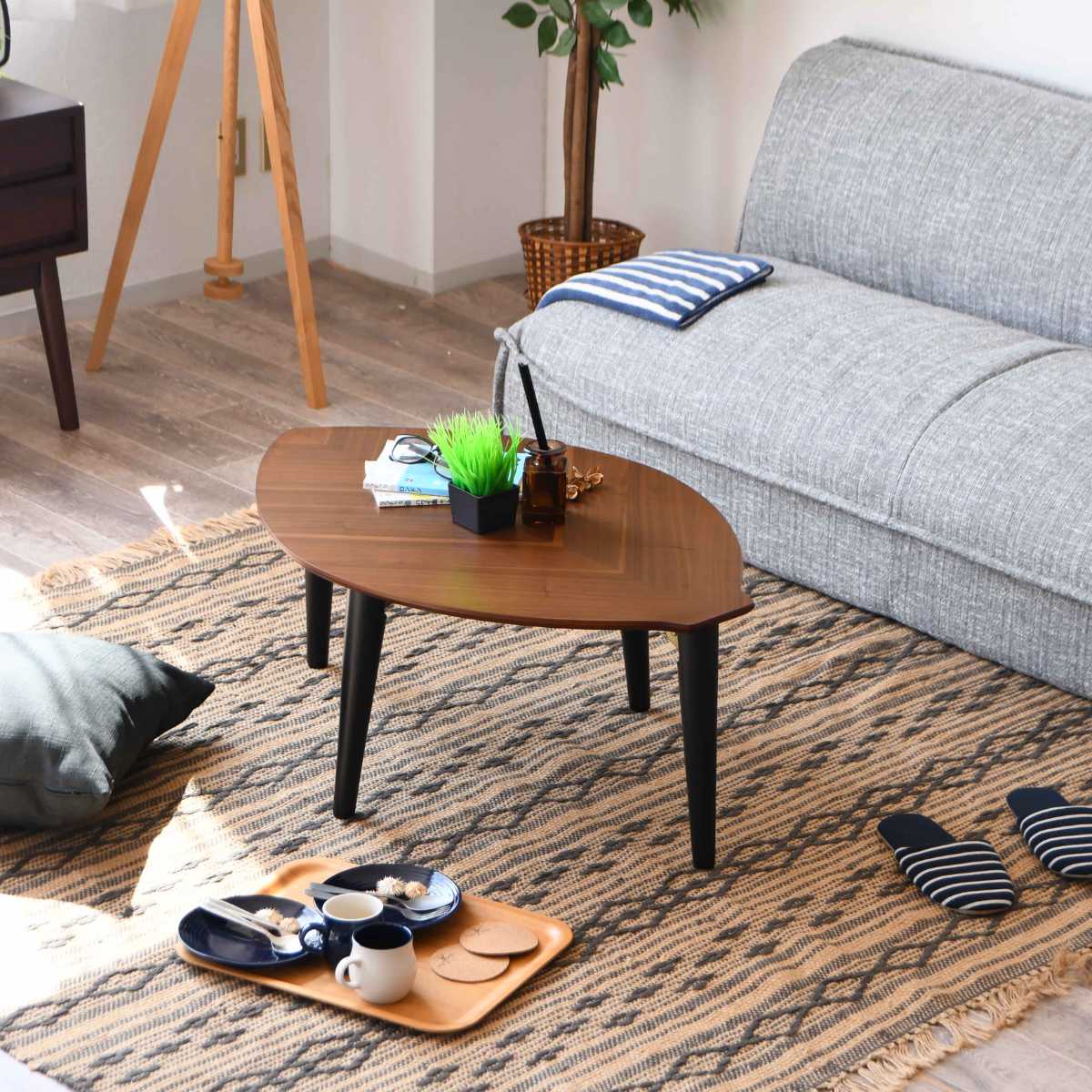 ビッグボスさん専用折りたたみローテーブル 幅90cm オーク材