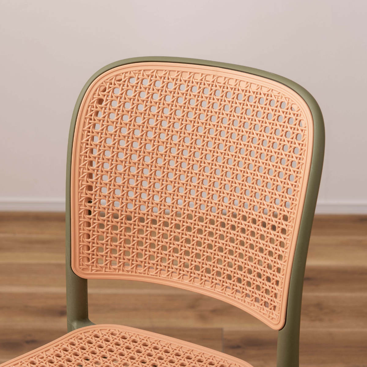 東谷 スタッキングチェア ラタン調 座面高46cm 軽量 （ 椅子