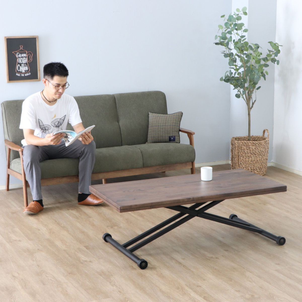 東馬（Tohma） ローテーブル 昇降式テーブル 幅120cm （ リビング