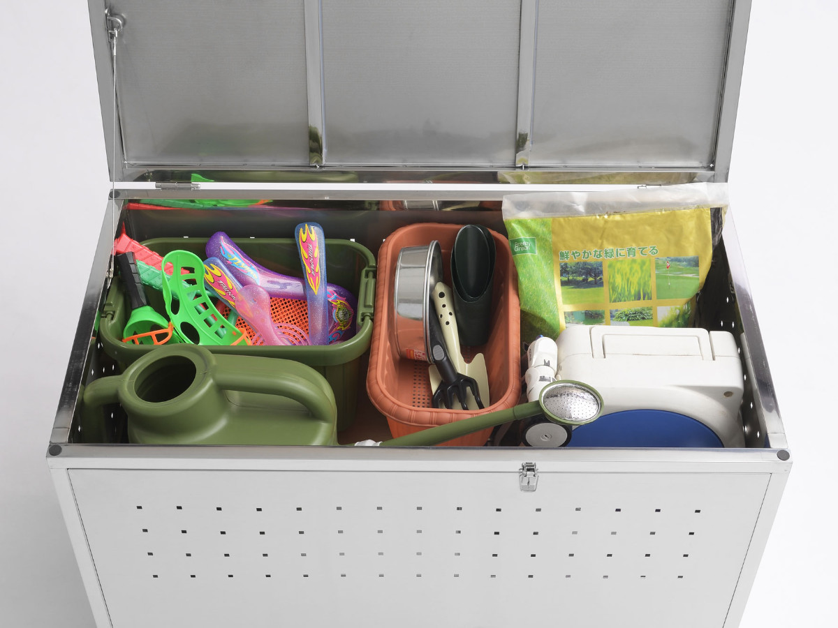 SANKA ゴミ収納庫 屋外用 200L ステンレス保管庫 （ ごみ箱 200