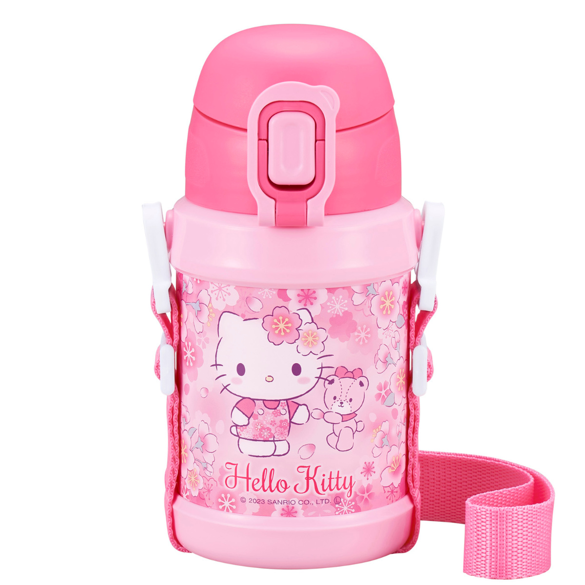 OSK（オーエスケー） 水筒 450ml ストロー付ステンレスボトル ハロー