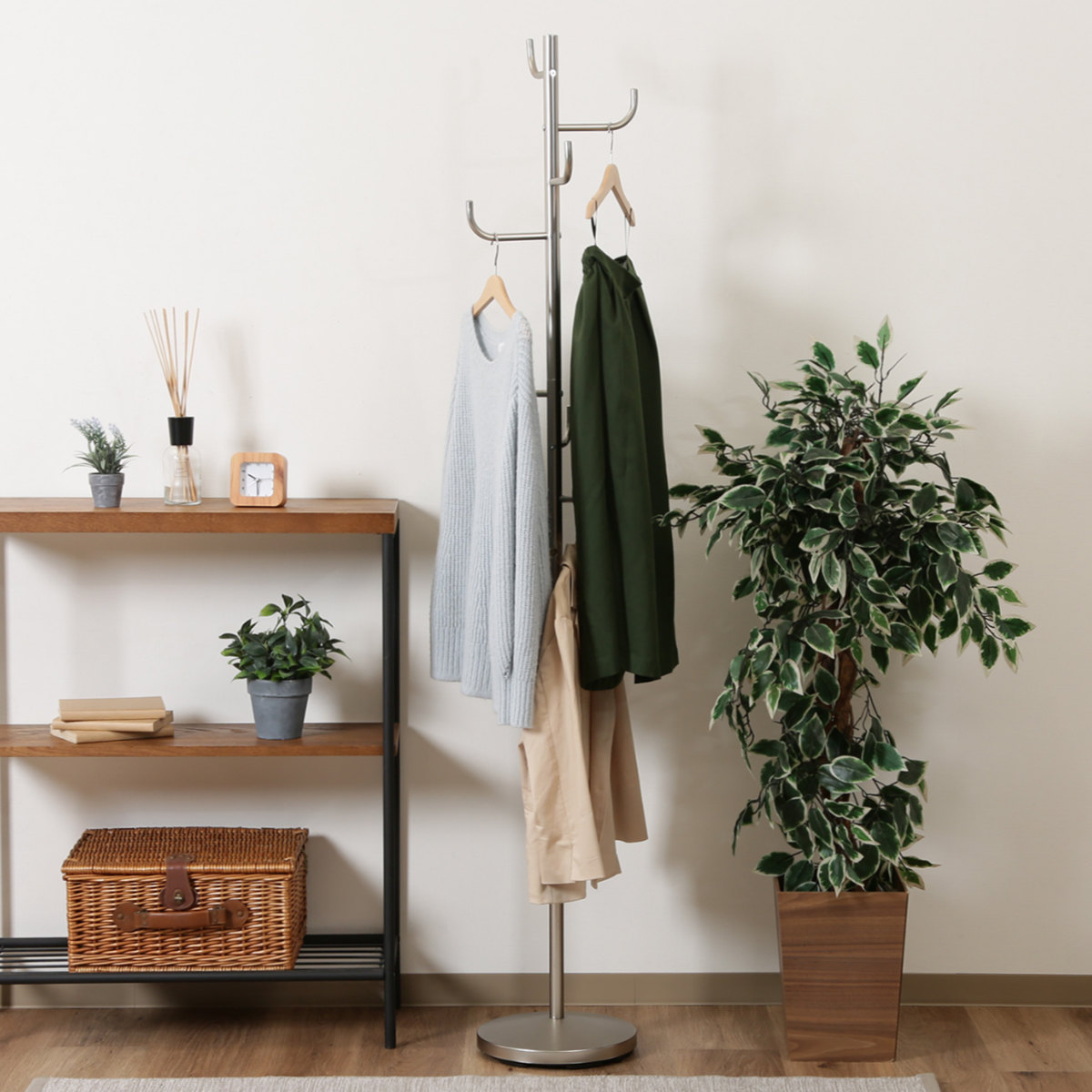 不二貿易（Fuji Boeki） ポールハンガー コートハンガー ライク 玄関
