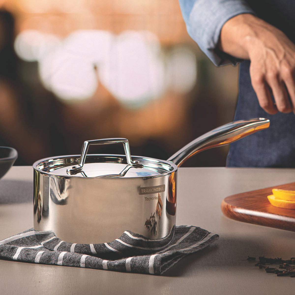 TRAMONTINA（トラモンティーナ） ソースパン 20cm IH対応 ステンレス製
