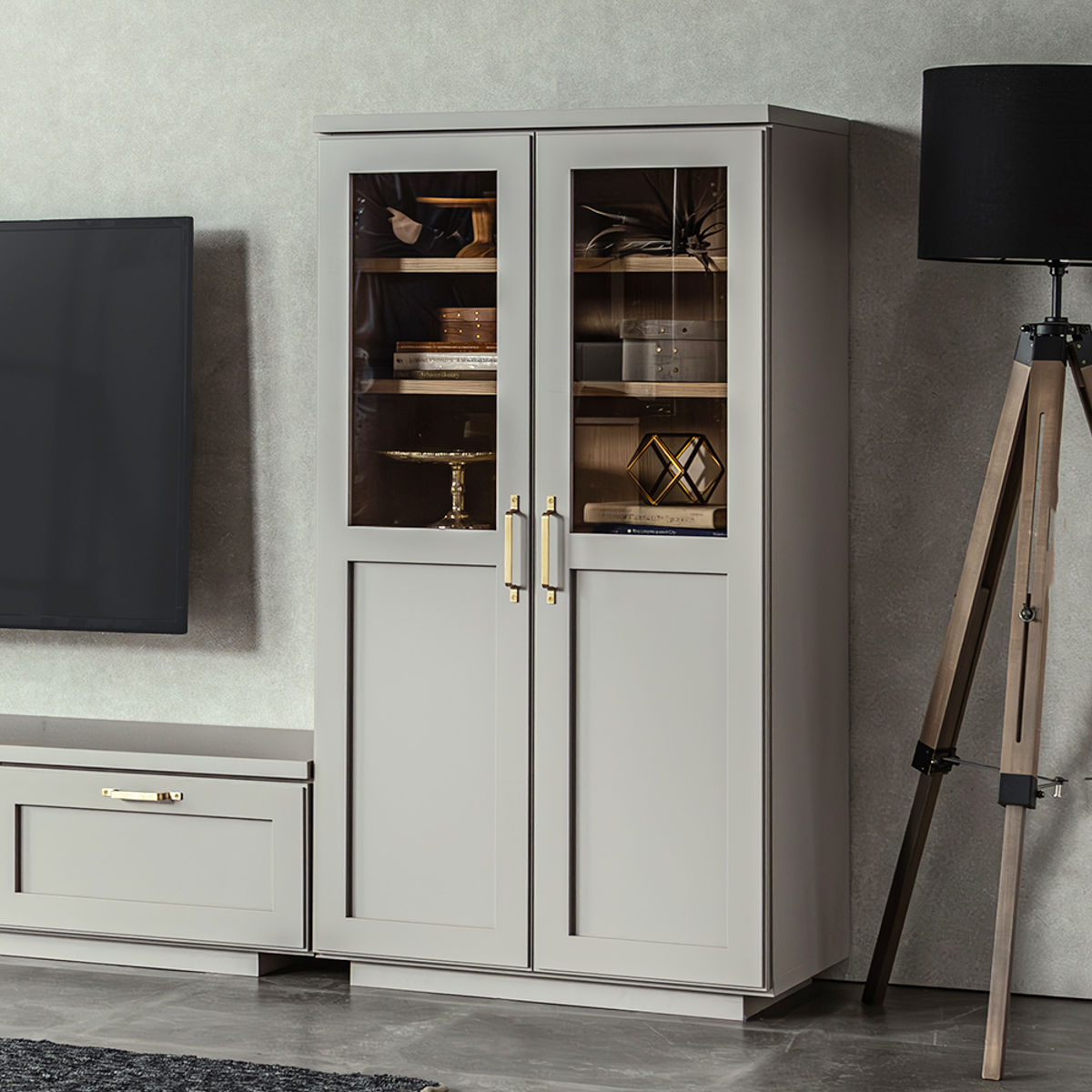 GART（ガルト） キャビネット 幅70cm 両開き扉 可動棚 完成品 日本製