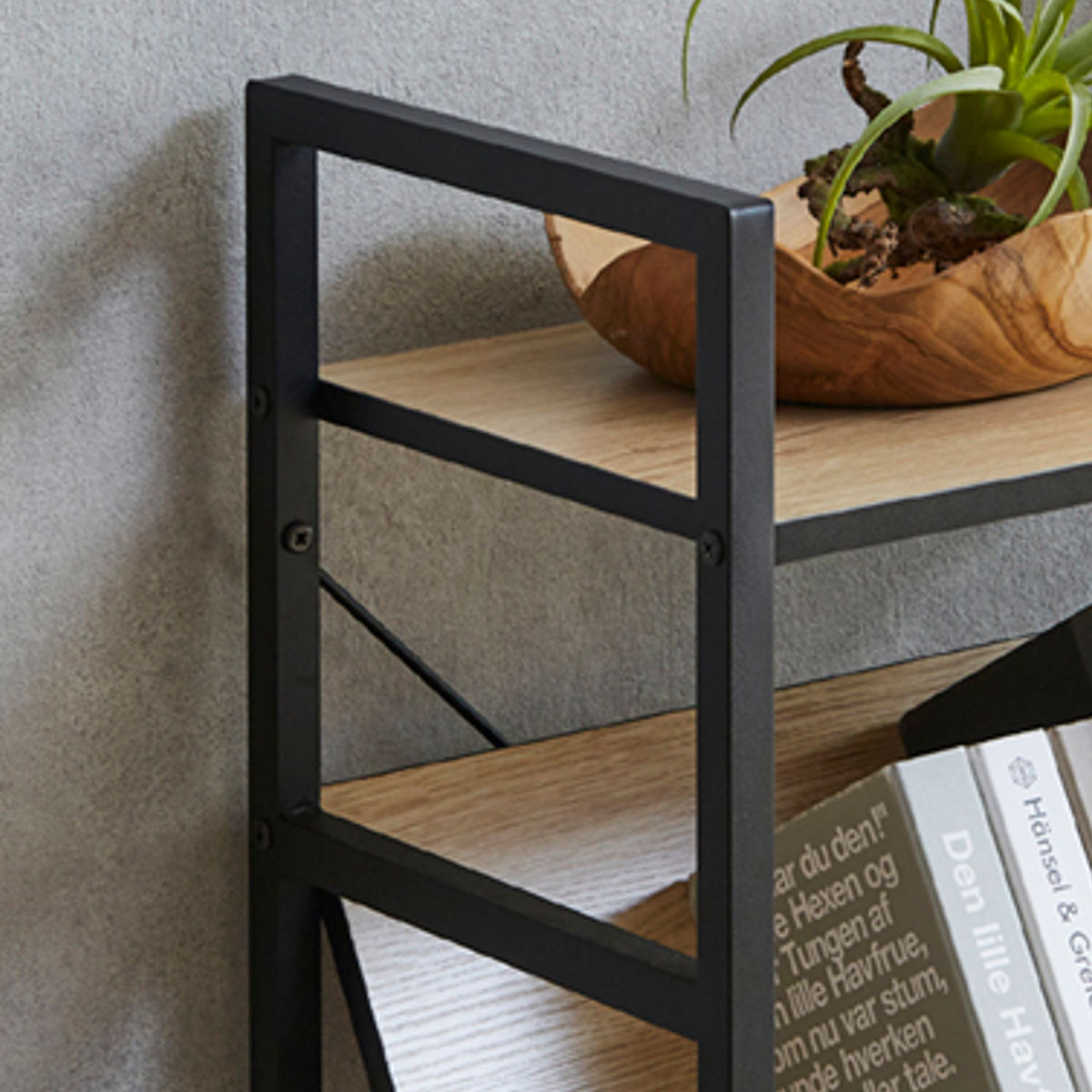 ブックシェルフ 幅60cm 3段 木製 アイアン （ 本棚 棚 ラック 収納