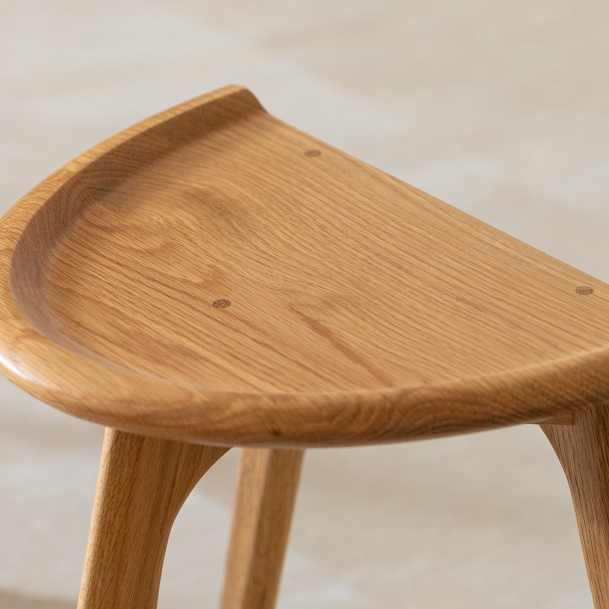 起立木工 サイドテーブル 高さ44cm オーク 2台使用可能 HALVE （ 開梱