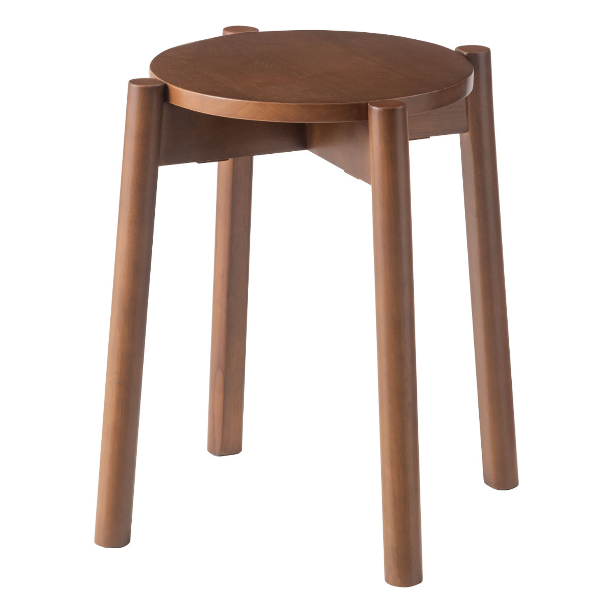 東谷 スツール 円型 高さ44.5cm スタッキング可能 （ 丸 円形 天然木