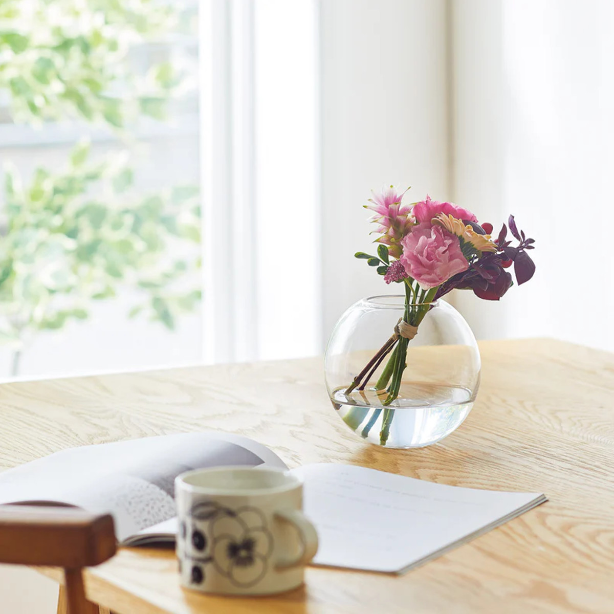 花瓶 GLASS orb グラスオーブ 直径11×高さ10cm フラワーベース （ 花