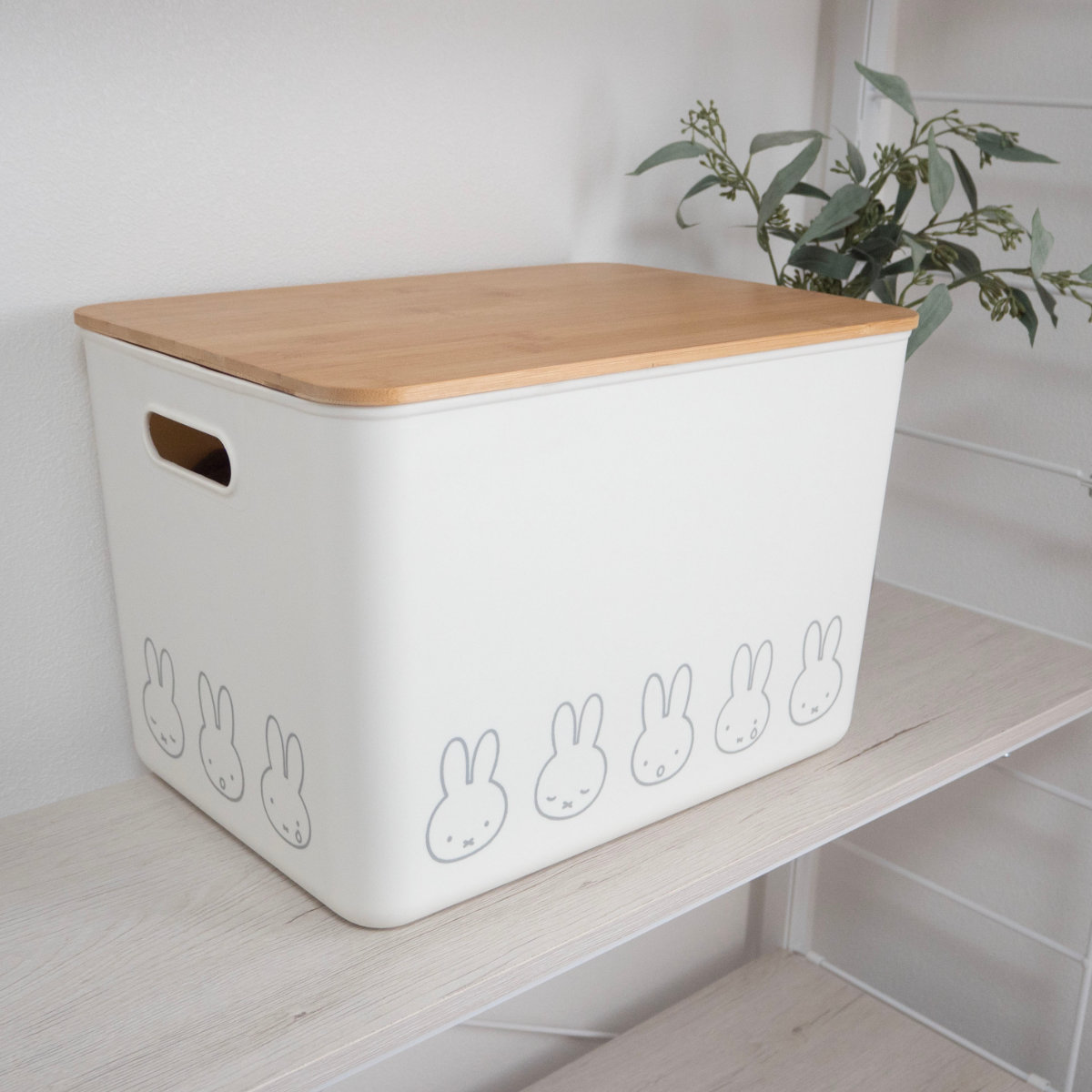オカトー 収納ボックス miffy バンブー ふた付き収納ケース LL 幅36