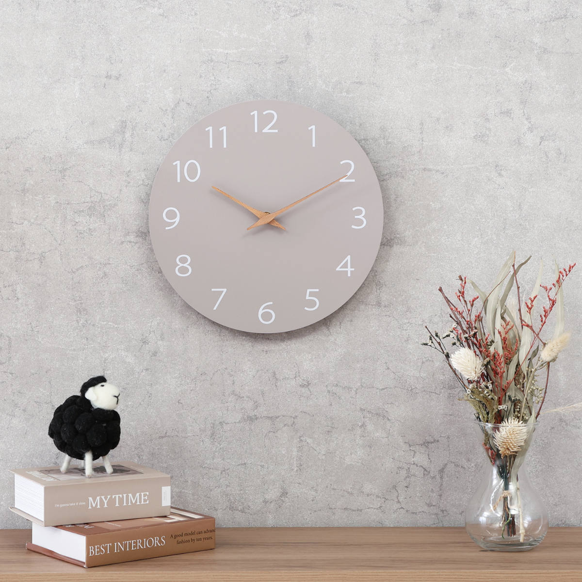 不二貿易（Fuji Boeki） 掛け時計 mokumo 静音 ウォールクロック 秒針