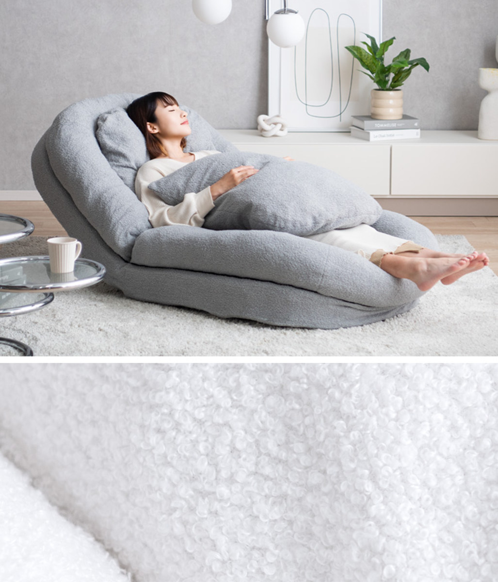 座椅子 1人用 大判サイズ 3way リクライニング18段階 ふわとろソファ