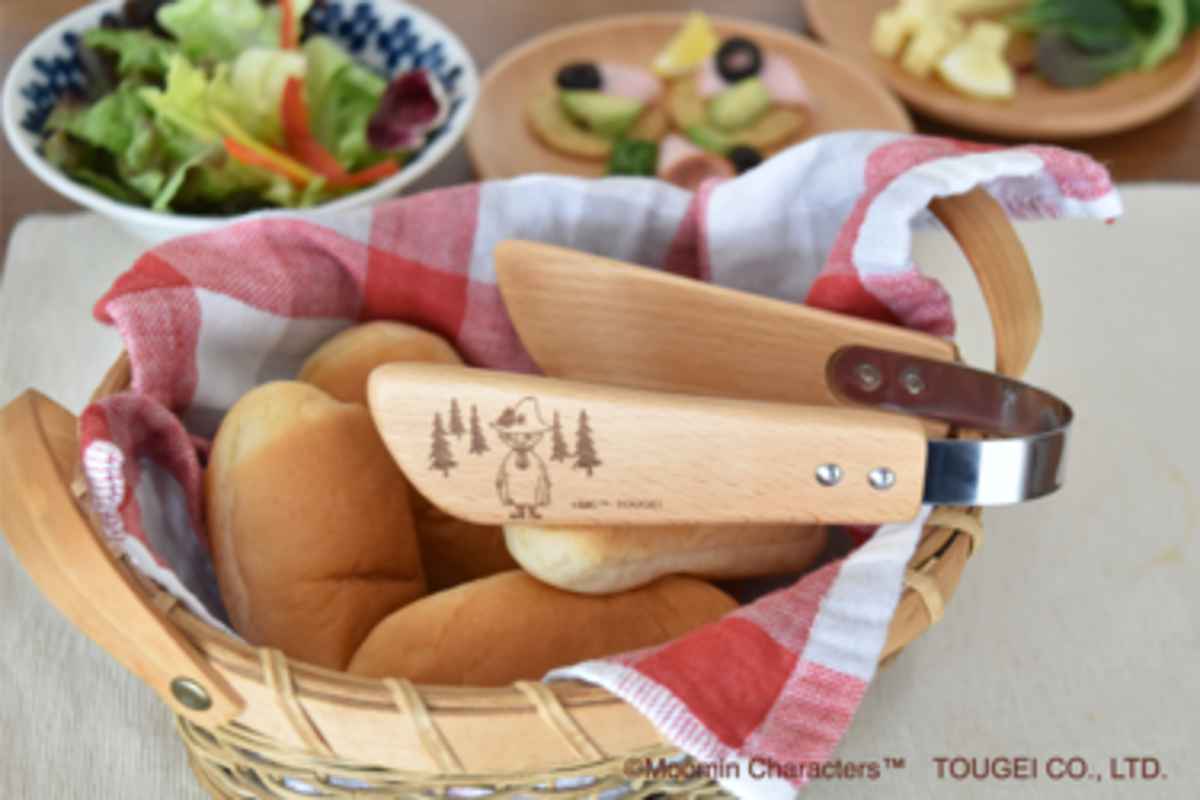 トング 14.5cm ムーミン 木製 ビーチ （ サービングトング 取り分け