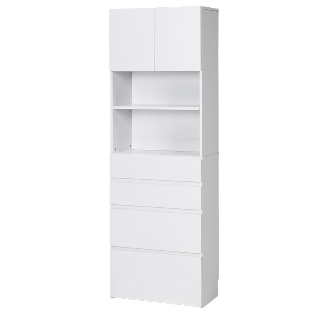 HAGiHARA（萩原） 壁面収納 キャビネット オープン棚付 幅59cm （ 収納