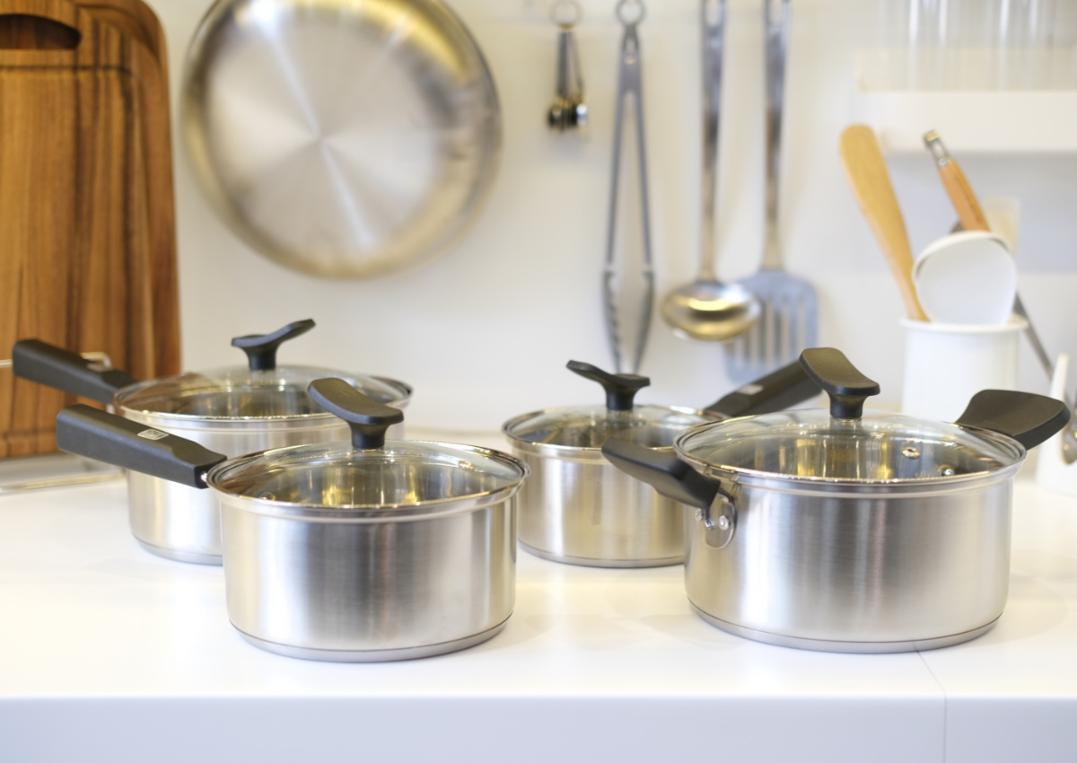 パール金属 両手鍋 18cm IH対応 チーノ ステンレス製 3層底 ガラス蓋