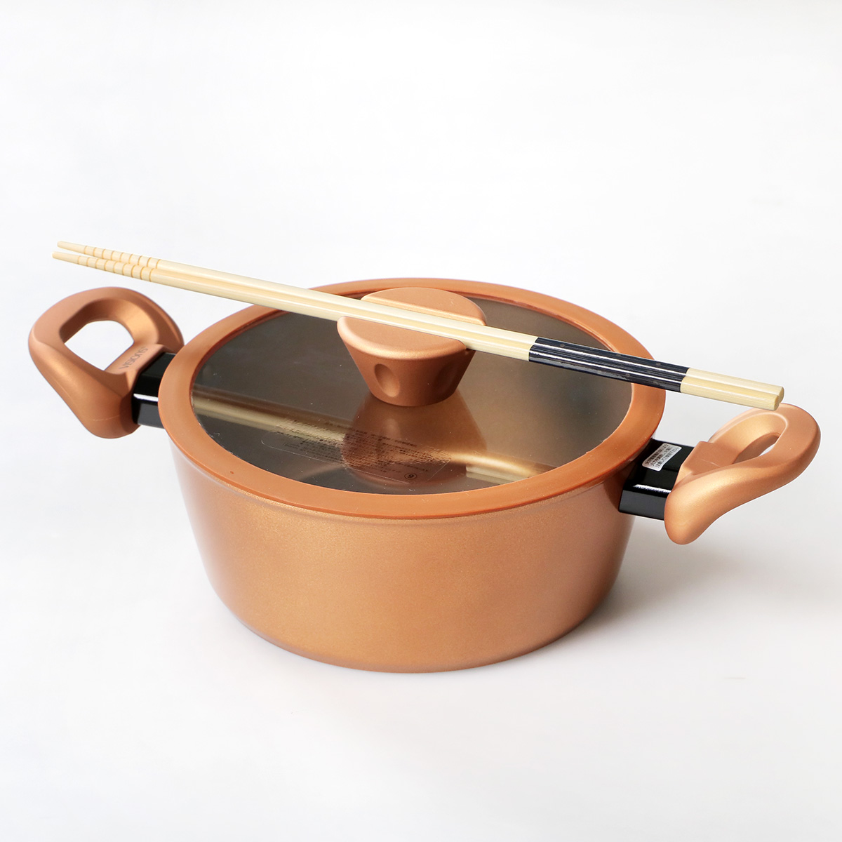 パール金属 両手鍋 24cm IH対応 VISIONS GOLD Coating シチューポット