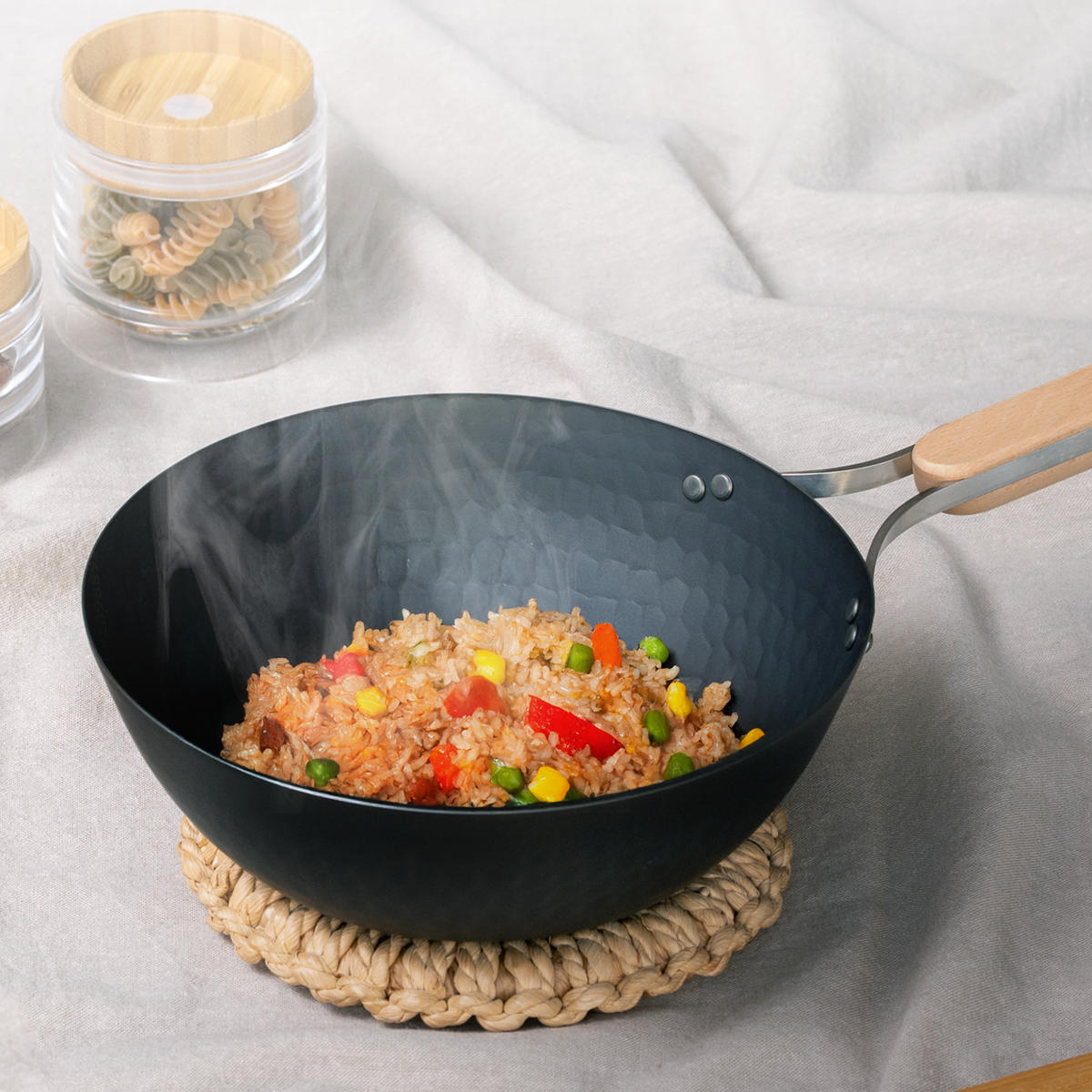 和平フレイズ 特典付き 中華鍋 鉄製 22cm enzo IH対応 日本製 （ ガス