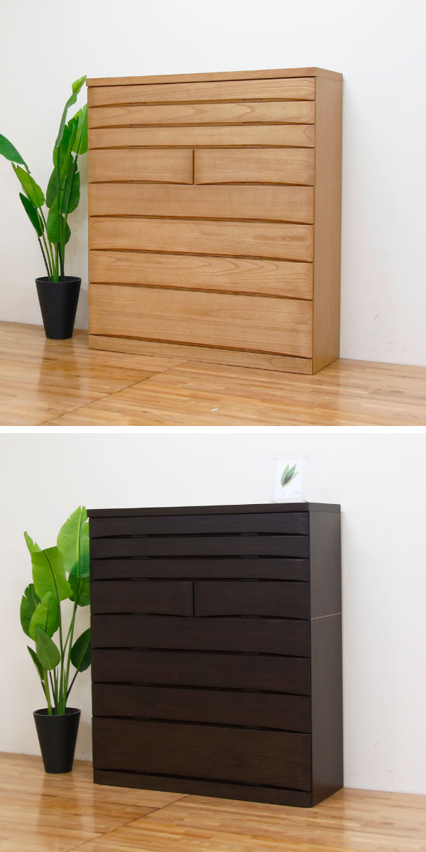 丸田木工 総桐チェスト 8段 日本製 たんす 桐蔵 約幅118cm （ 開梱設置