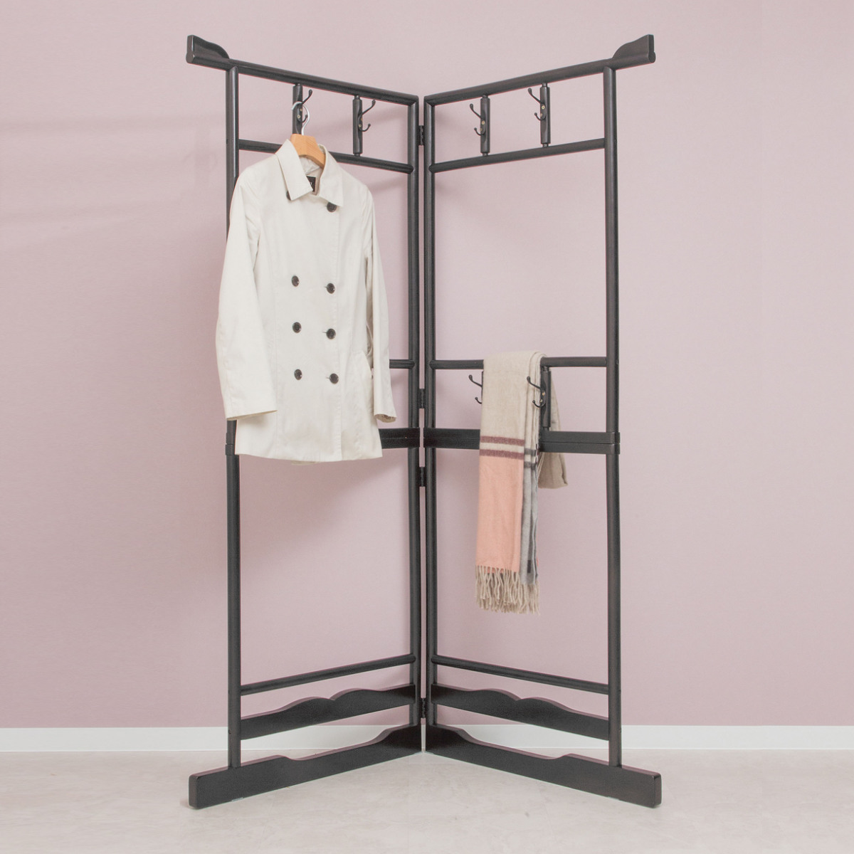 サン・ハーベスト 衣桁 2段 木製 和装ハンガーラック 高さ172.5cm