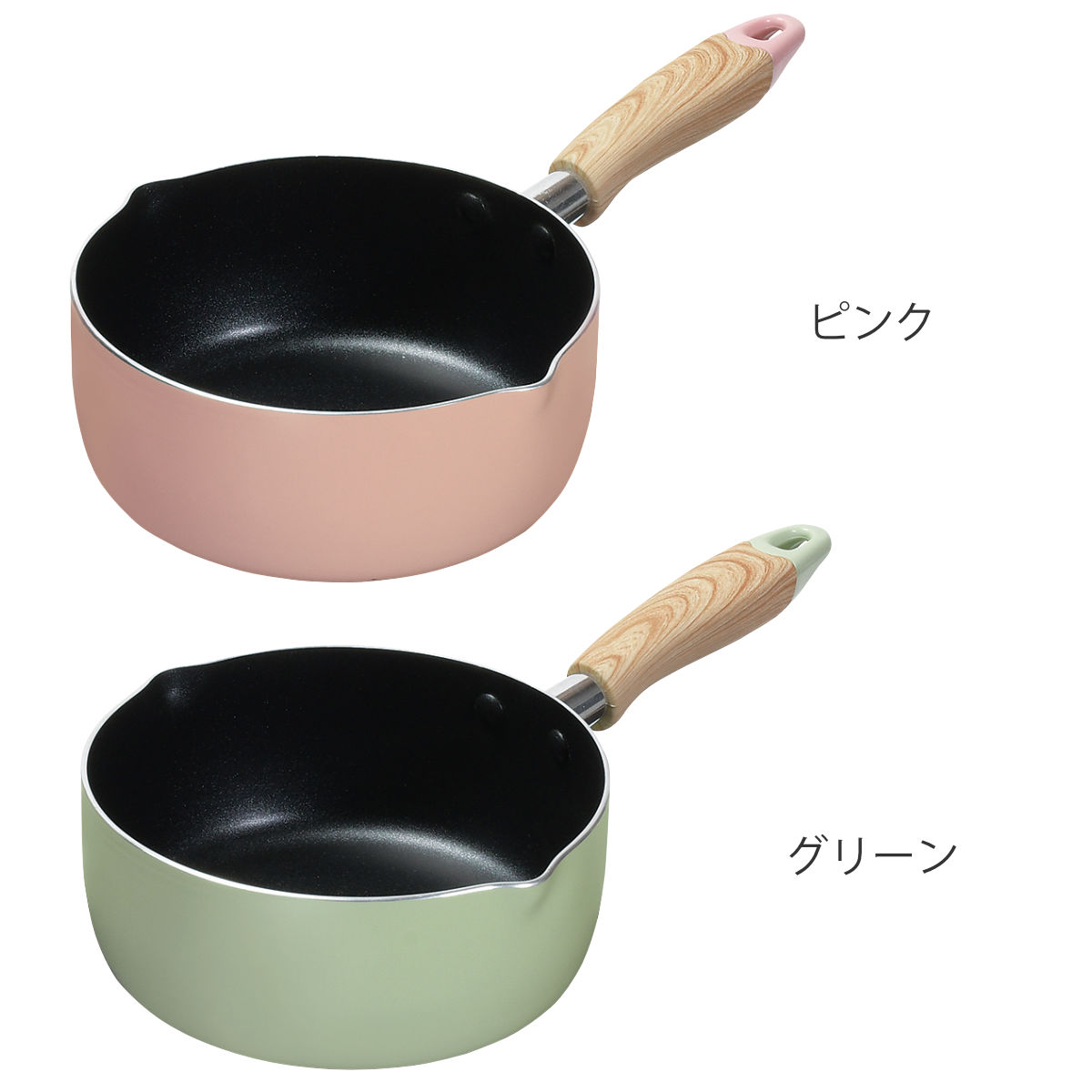 パール金属 雪平鍋 18cm IH対応 フッ素加工 ナチュラルクックピュア