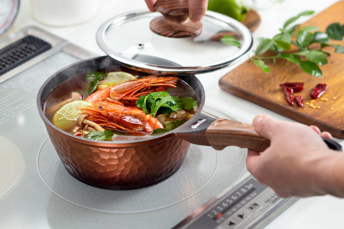 谷口金属工業 片手鍋 18cm IH対応 槌目鍋 （ ガス火対応 片手なべ 金属