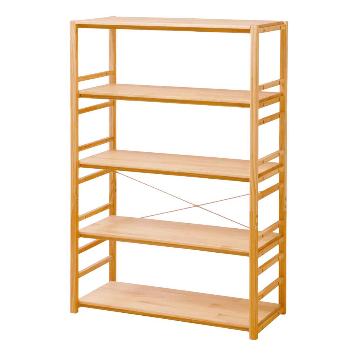 弘益 フリーラック 5段 天然木 オープンラック パレット 約幅85cm