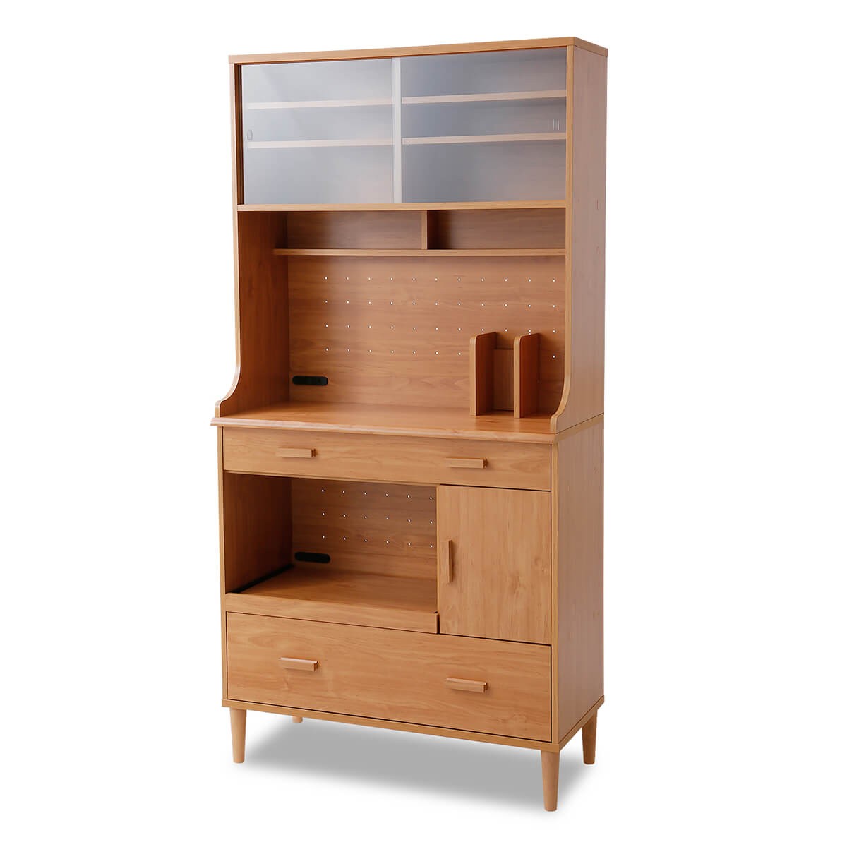 LOWYA（ロウヤ） 食器棚 レンジ台 キッチンボード おしゃれ 収納 棚