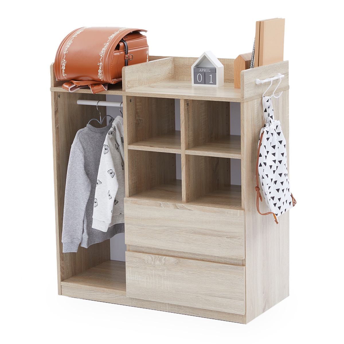 LOWYA（ロウヤ） ランドセルラック 収納 本棚 おしゃれ ハンガー