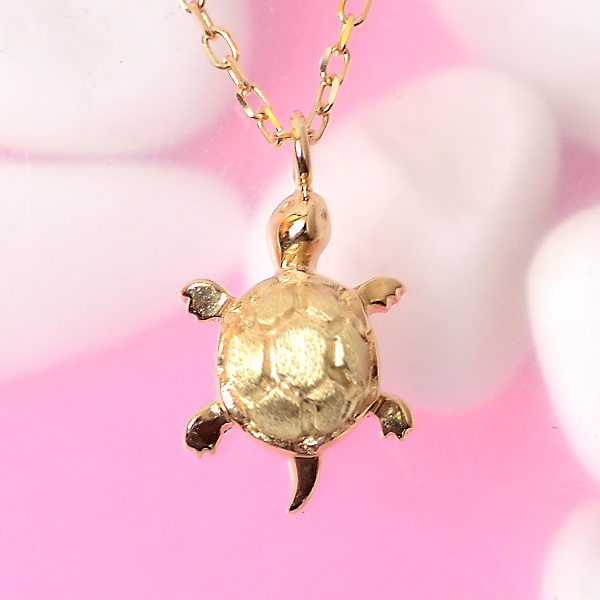 ネックレス 亀 18金 ゴールド 18k カメ ペンダント k18 かめ 長寿 御