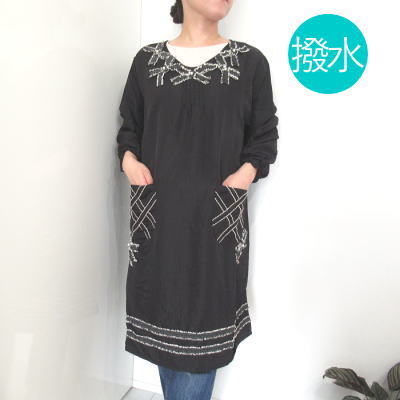 割烹着 おしゃれ かっぽう着 ナイロン エプロン スモック チュニック