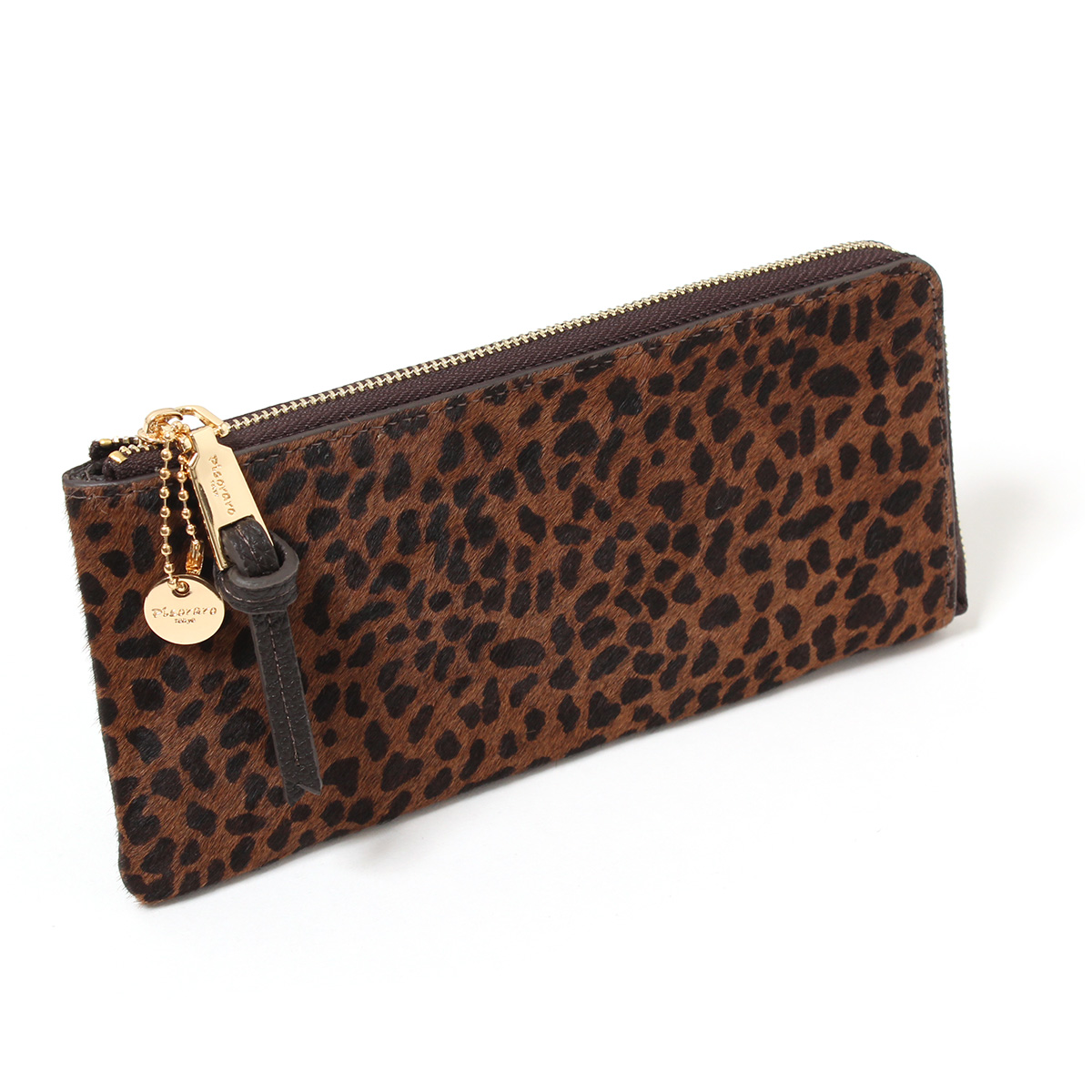 REAL STYLE 長財布 レディース 本革 牛革 L字ファスナー 大容量 ハラコ