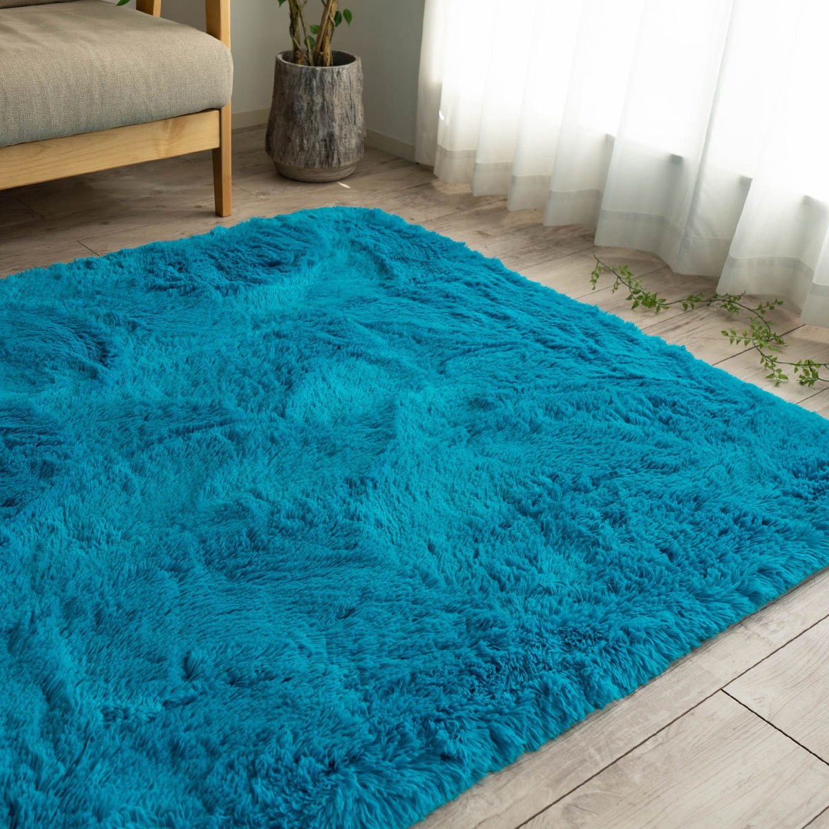 サヤンサヤン ラグ 130x190 洗える ラグマット リビング 毛足35ミリ